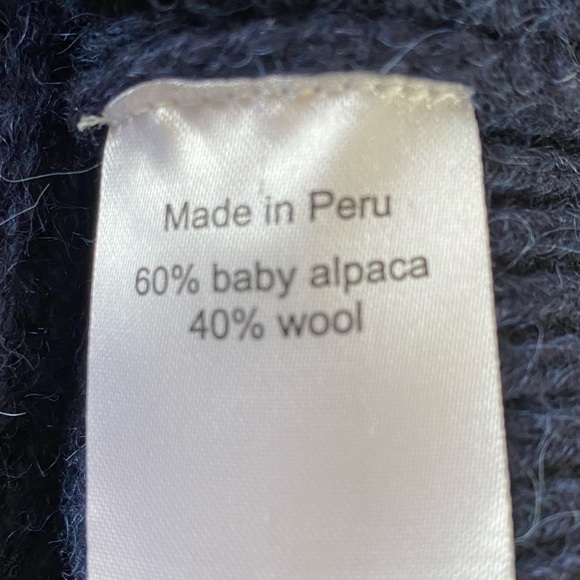 COPY - Aymara Baby Alpaca Wool Chunky Crewneck Sweater Size M - Picture 9 of 10